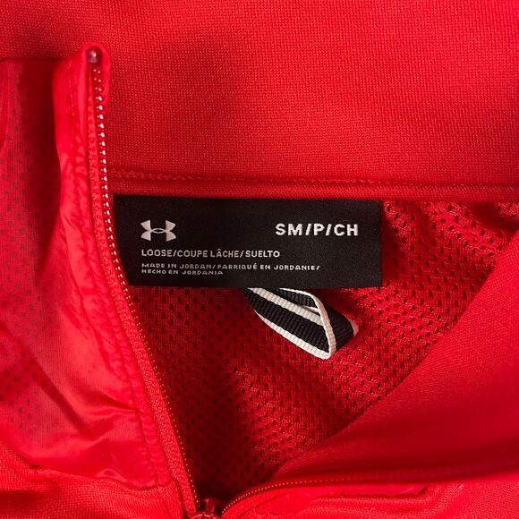 Under Armour Men's Small Red UA Long Sleeve Command Warm Up Full Zip Jacket - Picture 3 of 9